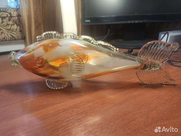 Статуэтка стекло,рыба
