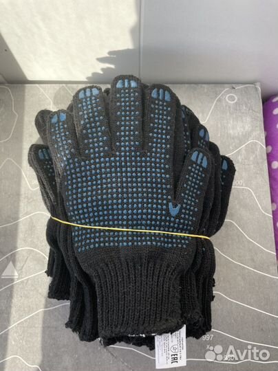 Перчатки трикотажные х/б с пвх