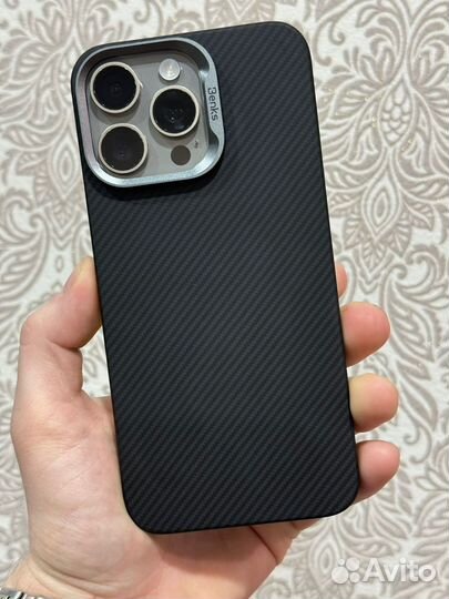 Чехол карбоновый для iPhone 15 pro max