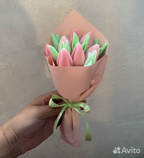 Букет тюльпанов из мыла ручной работы