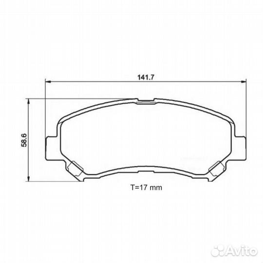 Колодки тормозные дисковые hola BD884
