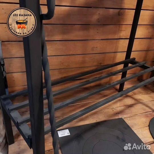 Мангал с печью под казан