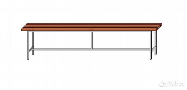 Скамейка со спинкой и без