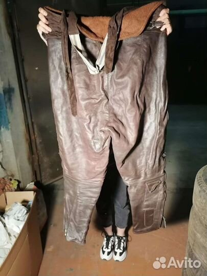 Кожаный летный полукомбинезон СССР 1971г