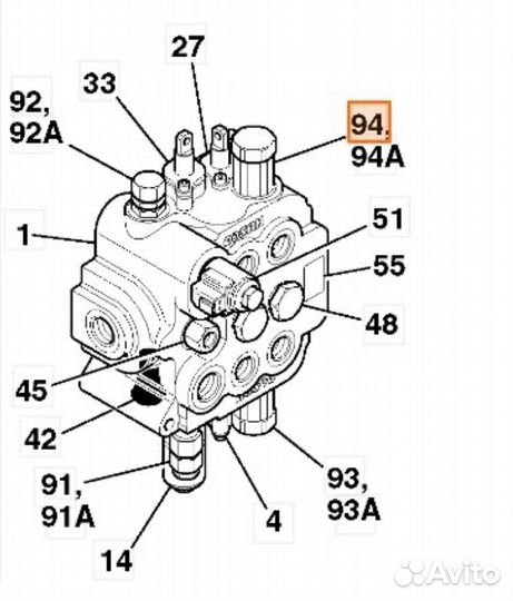 Клапан гидравлический 25/221259,333/c8656
