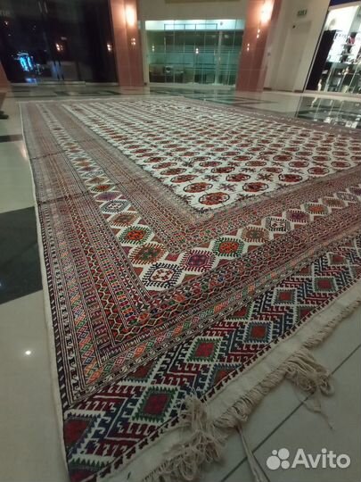 Ковер туркменский шерсть+шёлк 24 кв.м