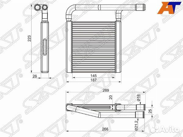 Радиатор отопителя салона LADA granta sport