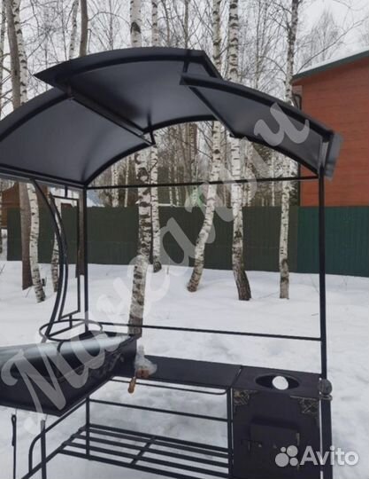 Мангал с крышей