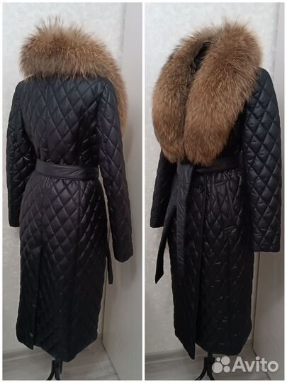 Воротник меховой натуральный енот