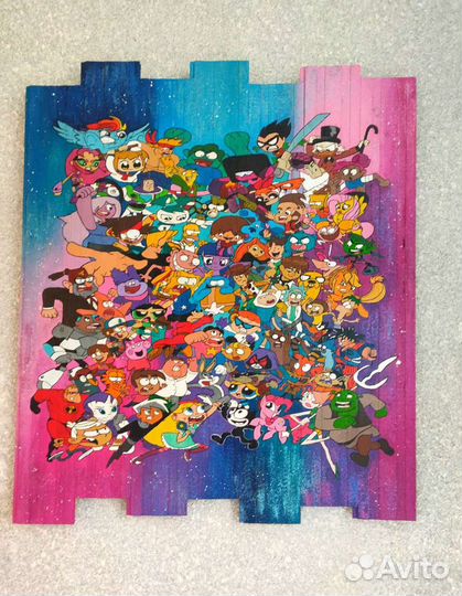 Картина на досках, ручная роспись