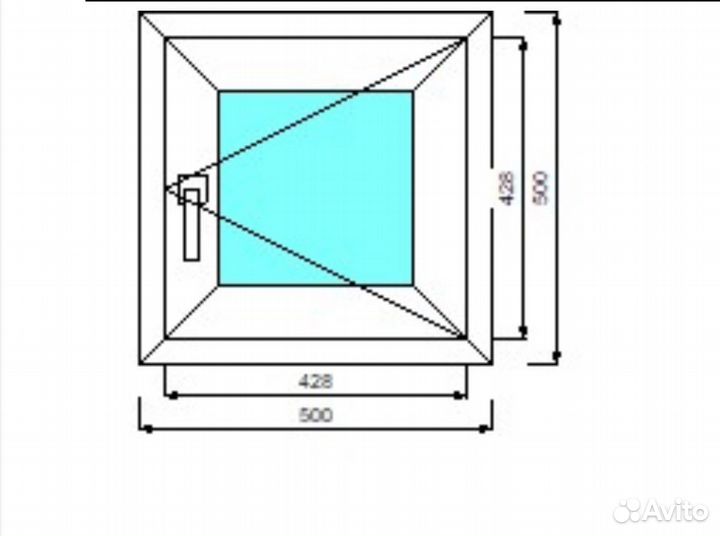 Пластиковое окно 500x500