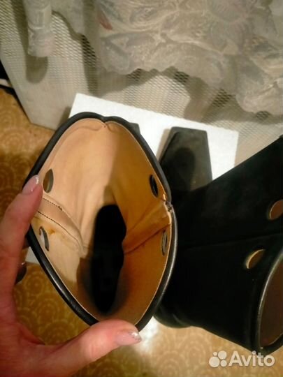 Сапоги мужские кожаные