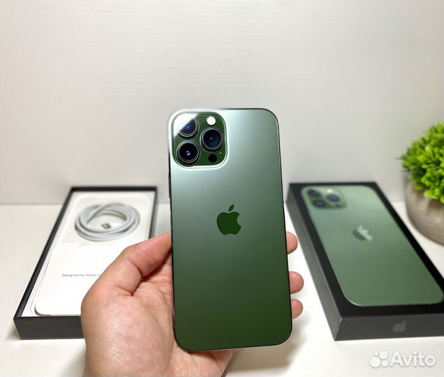 iPhone 13 Pro Max 256гб 99акб, 8 мес. ему, зеленый