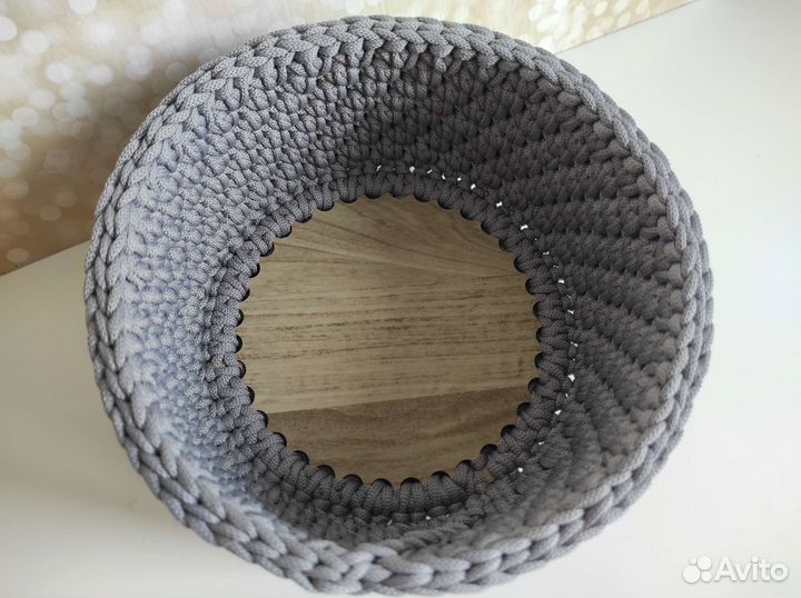 Подвесная корзина-ракушка из полиэфирного шнура