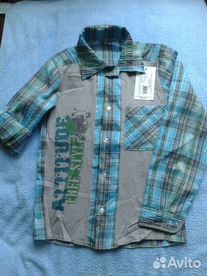 Новые рубашка, майка. На рост 128