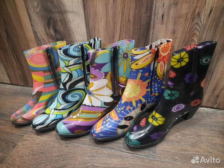 Сапоги резиновые женские новые