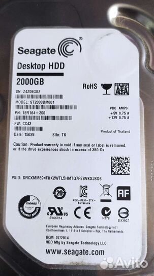 Жесткий диск hdd seagate desktop