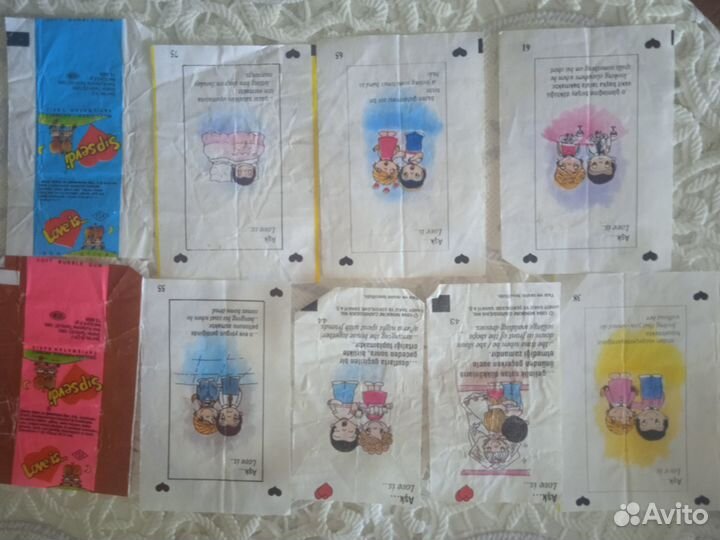 Обёртка вкладыш от жвачек love ls из 90 гг