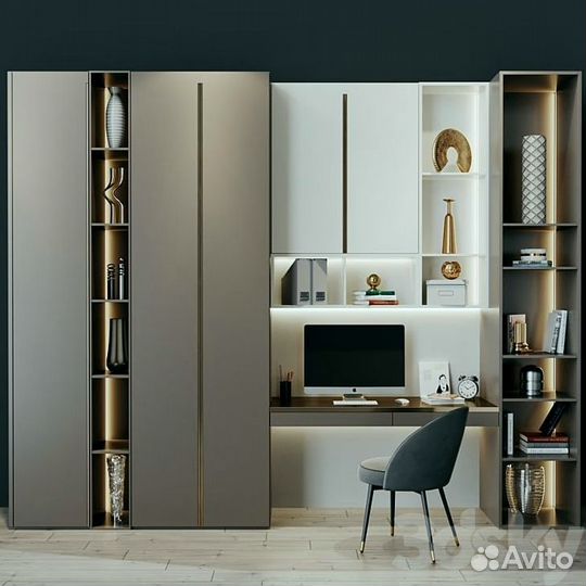 Стильный шкаф с рабочей зоной