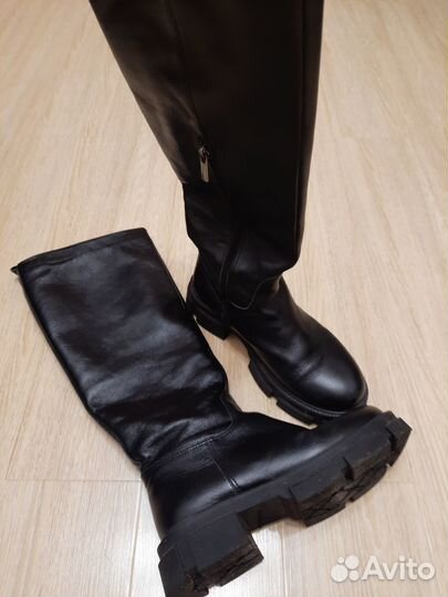 Сапоги женские натуральная кожа, р.38