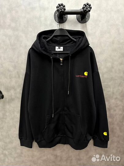 Топовое худи Carhartt оверсайз на молнии