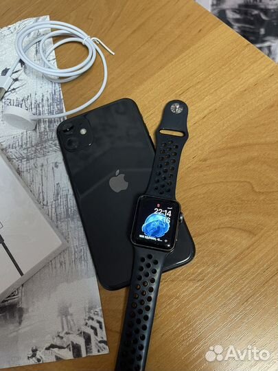 Часы apple watch 3 38 mm 100%