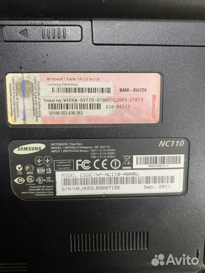 Нетбук samsung nc110
