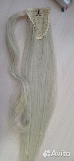 Накладной хвост блонд