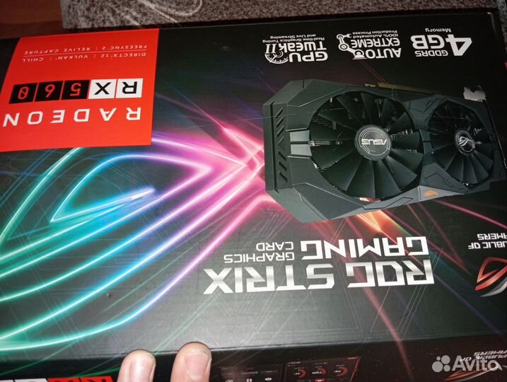 Видеокарта rx560 4gb