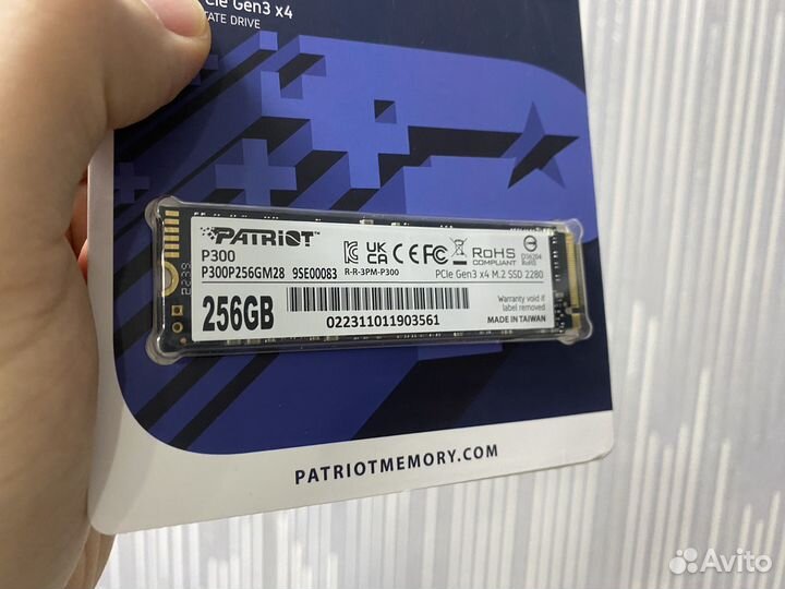 SSD Накопитель 256Gb Patriot P300 M.2
