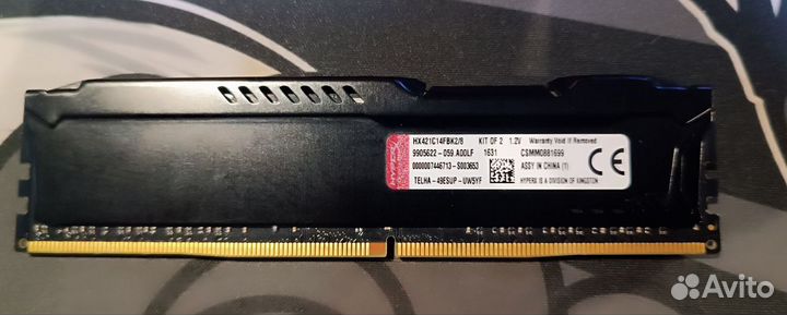 Оперативная память ddr4 hyperx fury 8gb 2133