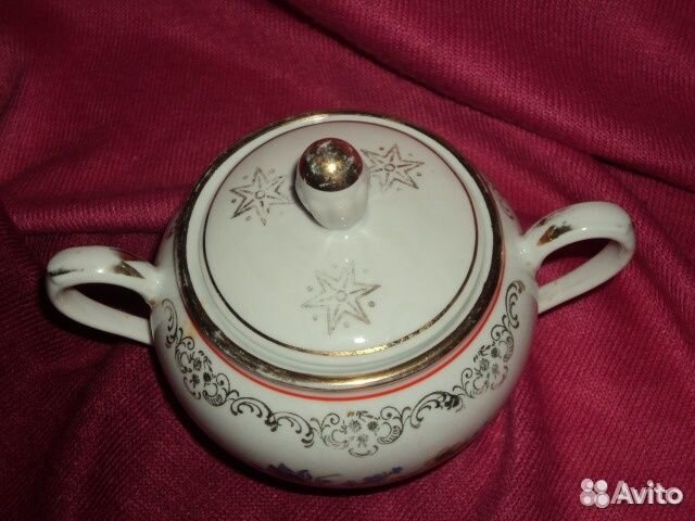 Солонка хохлома, сахарница, подсвечники