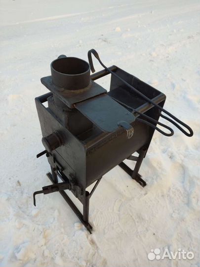 Печь буржуйка стальная с дымооборотом