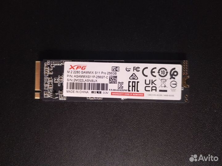 Ssd m2 NVMe 256 Gb AData XPG Gammix s11 PRO