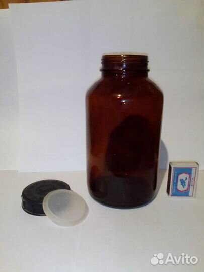 Банка Химреактив 1 литр (двойная крышка)