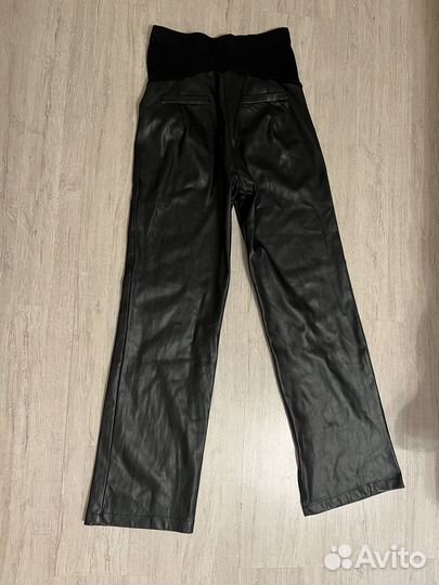 Брюки кожаные для беременных 48