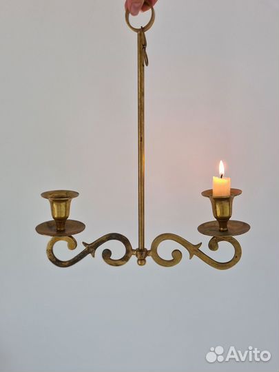 Подсвечник винтажный подвесной на 2 свечи