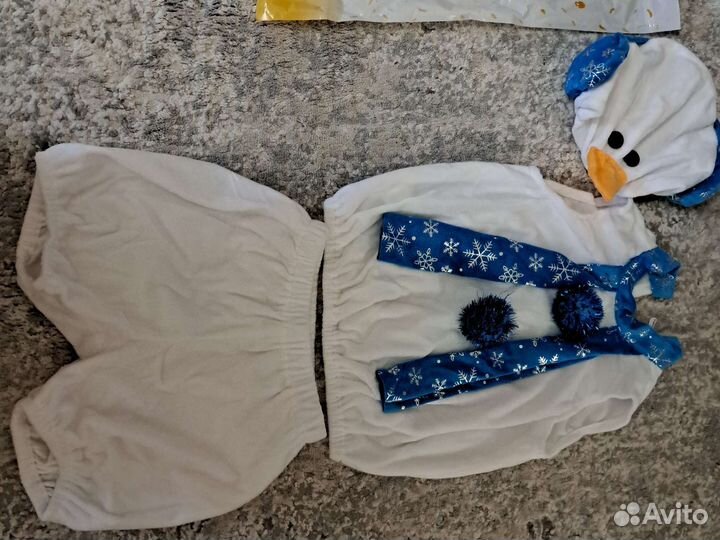 Новогодний костюм снеговичок