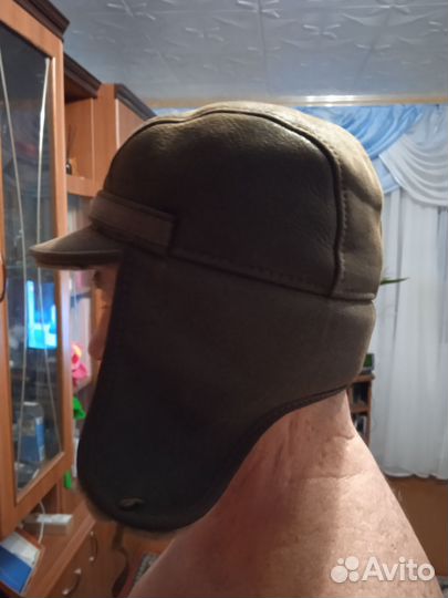 Шапка-ушанка дубленчатая