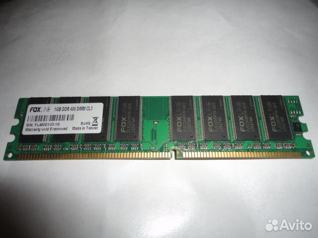 Foxline DDR sdram dimm 1Gb PC-3200 (FL400D1U3-1G)