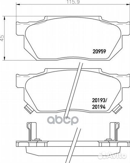 Колодки тормозные дисковые перед (PF-8263)