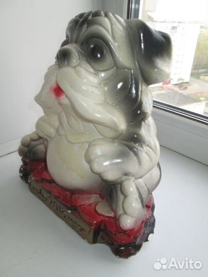 Копилка Собака Гипс Игрушка Интерьер, 21 см, больш