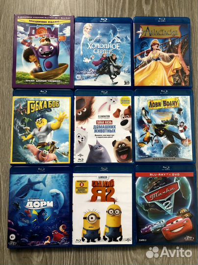 Blu-ray мультфильмы диски блу рей Дисней