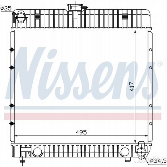 Радиатор охлаждения двс mercedes-benz 200-series W