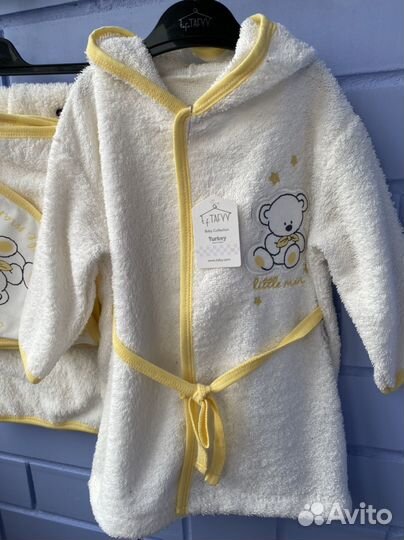 Детский махровый халат + полотенце