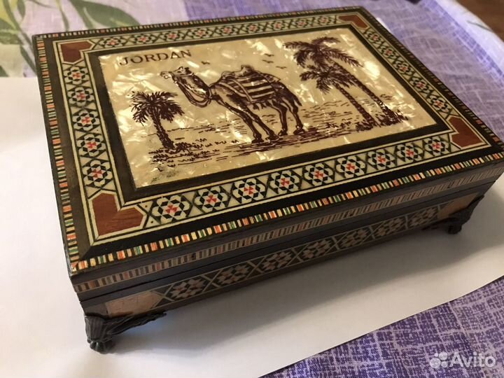 Антикварная Шкатулка старинная винтажная