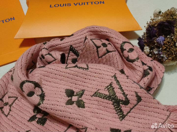 Louis Vuitton шарф новый розовый