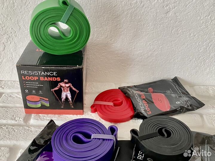 Фитнес резинки 4 шт (петли, эспандеры, жгуты)