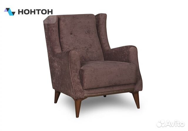 Кресло Плимут темно-фиолетовое / коричневое