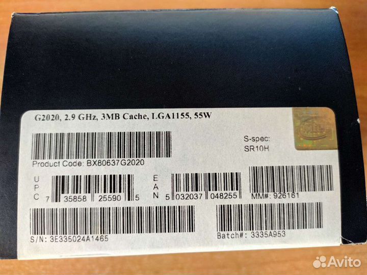 Новый Процессор Intel G2020 Lga 1155